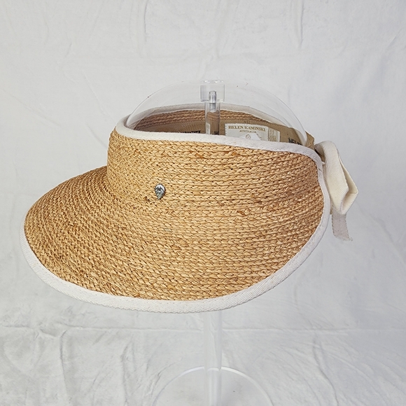 Helen Kaminski Accessories - Helen Kaminski Mai Australian Raffia Visor with Tie Back Womens Packable Sun Hat